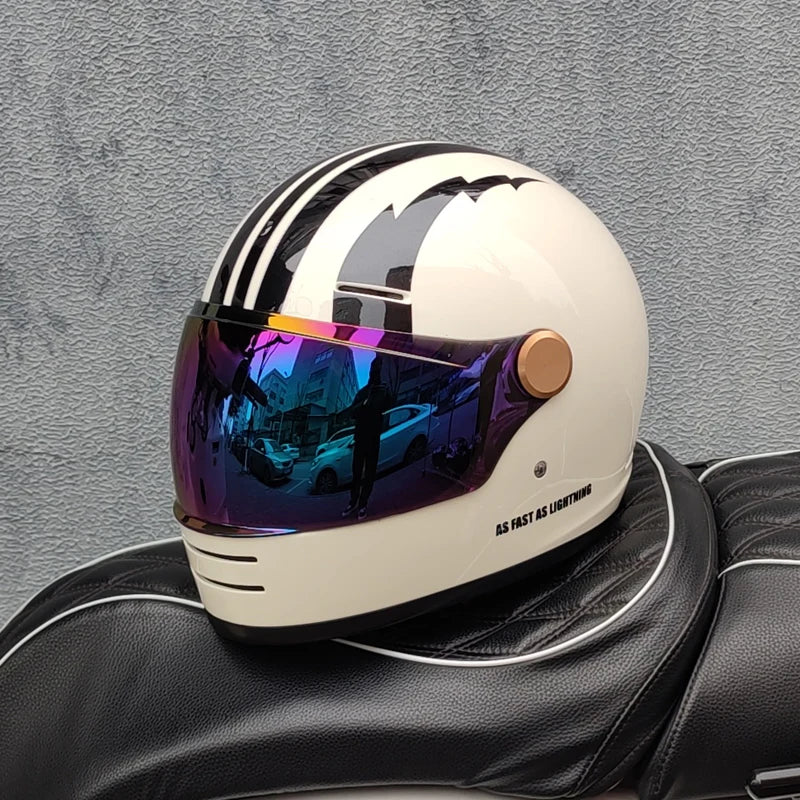 ORZ-806 Motorcycle helmet retro cruise motorcycle full helmet personalized lens ABS material