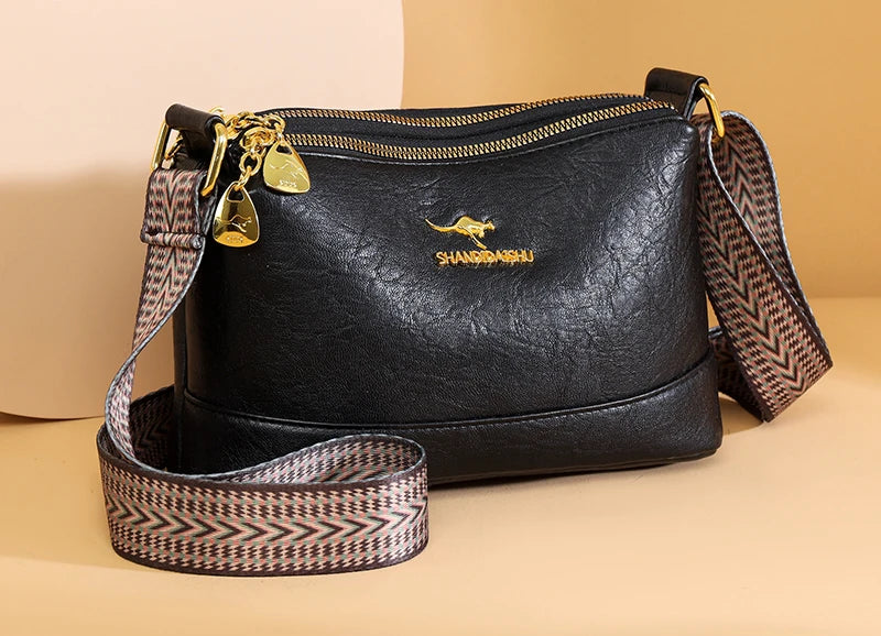 100% Cow Leather High Quality Handbag Purse Women Bag Trend Luxury Designer Shoulder Crossbody Sac Ladies Branded Fashion Totes