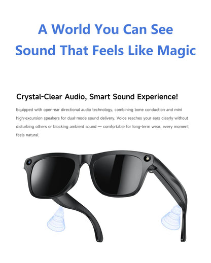 2026 AI Smart Glasses Camera Video Recording AI Photo Recognition Bluetooth Call Translation Voice Assistan Sunglasses Men Women