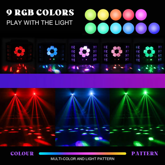 U'King 100W Bee Eye Strobe Stage Light 4IN1 RGBW LED Effect Light DMX512 DJ Light Effect for Disco Party KTV Concert Nightclub