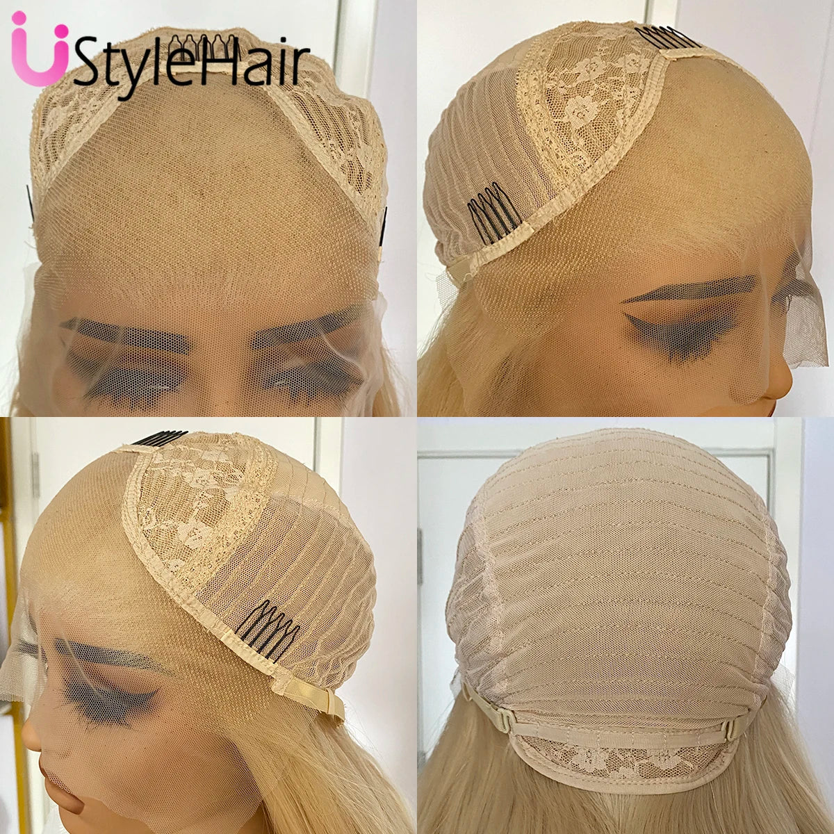 UStyleHair Brown Lace Front Wig Natural Looking 12Inches Short Wave Wig Heat Resistant Synthetic Hair Daily Use Cosplay Wig