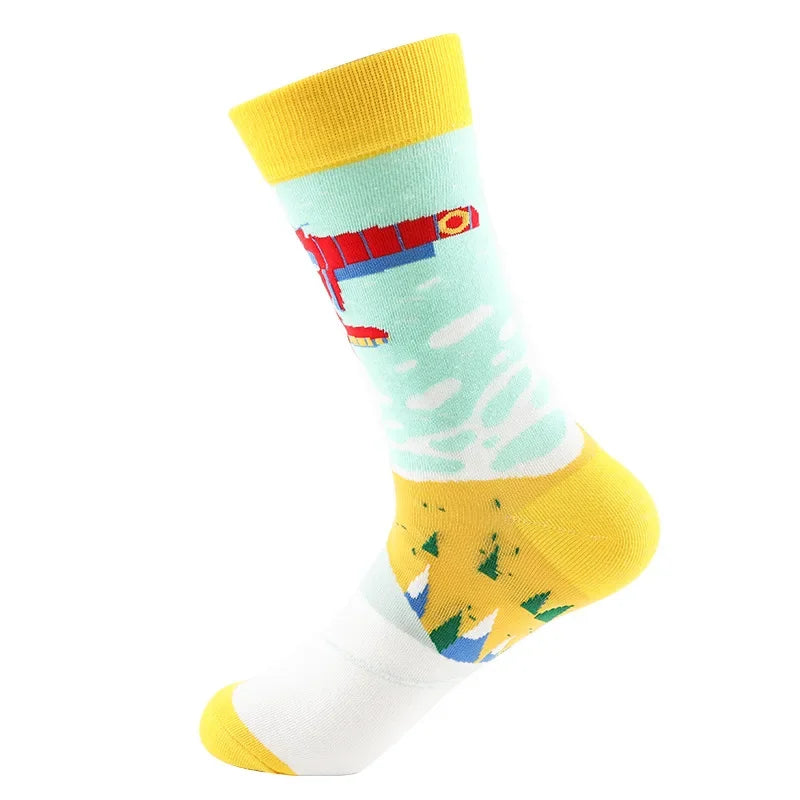 2024 Autumn and winter new socks female French plant series in high tide women's socks  designer socks