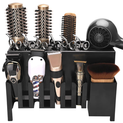 Hair Styling Tools Storage Box For Beauty Scissors Electric Clipper Comb Rack Salon Hairdressing Holder Desktop Case