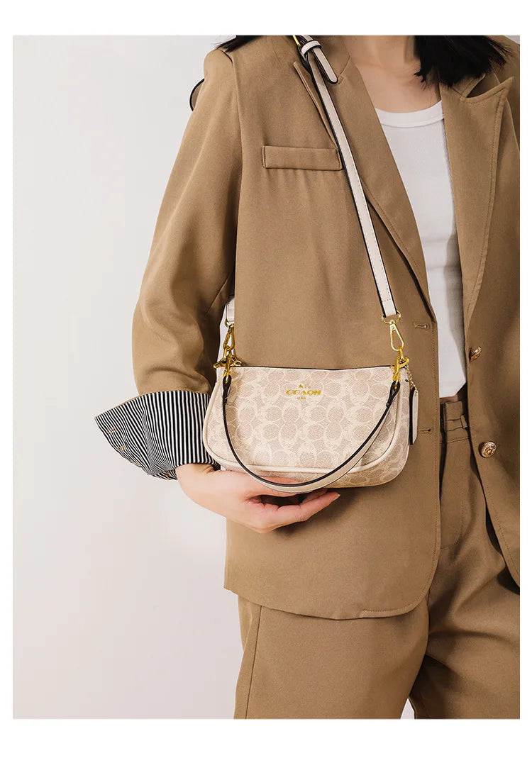 Classic Vintage Ladies Crossbody Handbag High-End Women's Underarm Shoulder Bag Elegant Designer Leather Messenger Bag For Women