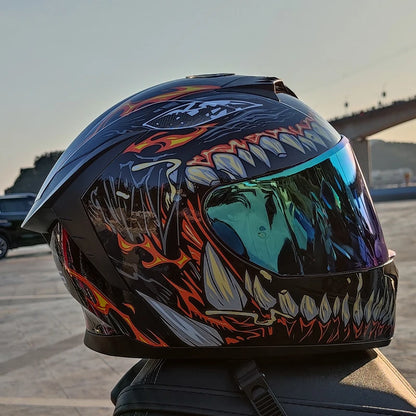motorcycle helmet Casco Motorbike capacete Seasons Street Touring Motorcycle Helmet RED Black Adult Vespa DOT