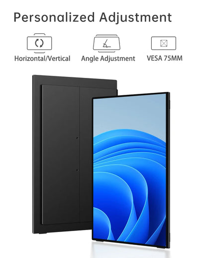 VCHANCE 15.6 Inch Portable Monitor Touchscreen with Battery 72%sRGB 300Nit Display with Stand for Laptop Mac Xbox PS5 Switch