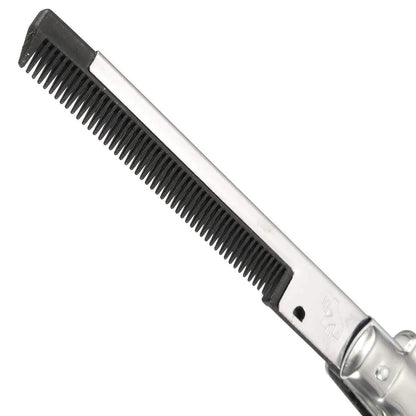 9 Inch Stainless Steel Folding Combs Switch-Blade Folding Pocket Comb Men Portable Trimmer Comb Hair Accessories