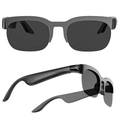 Smart Glasses AI Translator Hands-Free Music & Calls BT Sunglasses UV Protection Outdoor Sports Headphones for Men Women