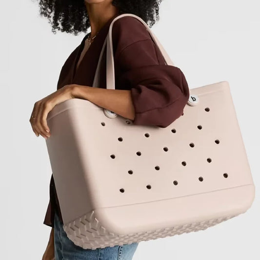 L/XL Beach Bags EVA Rubber Waterproof Tote Bag Storage Baskets Travel Shopping Shoulder Solid Color Fashion Handbag women