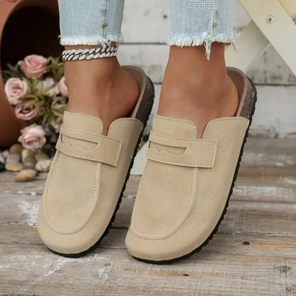 Smile Summer Fashion Women Mules Cork Clogs Slippers New Men Suede Clogs Slippers Outdoor Beach Sandals Nonslip Home Shoes Women