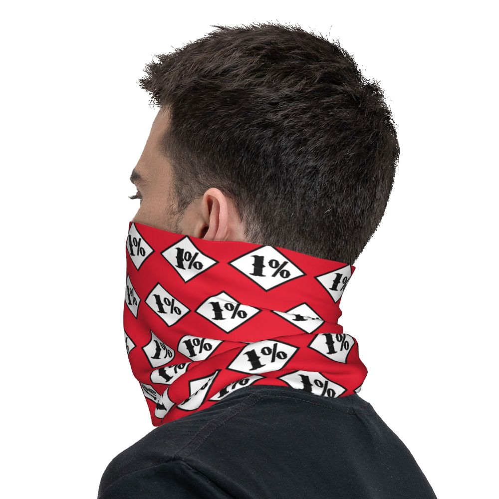 Custom 1 Percenter Essential Sons Bandana Neck Gaiter for Ski Camping Men Women Wrap Scarf TV Show Anarchy Headband Warmer