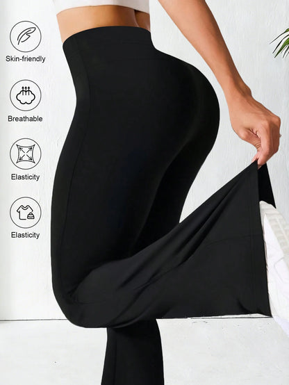 Drawstring Flare Pants, High Waist Bootcut Pants, Fashion Slim Elastic Comfortable Casual Long Pants, Sexy Wide Leg Pants