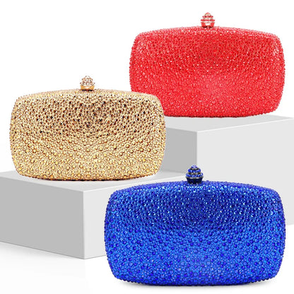 Evening Clutch Bags Green Bridal Clutches Bags Crystal Bridal Stones Purse Lady  Party Wedding Rhinestone Women Shoulder Handbag