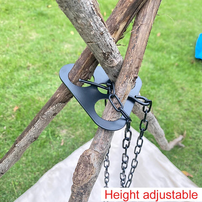 1Pc Portable Camping Gear and Equipment Detachable Outdoor Barbecue Tripod Hanging Rack Campfire Cooking Accessories Set
