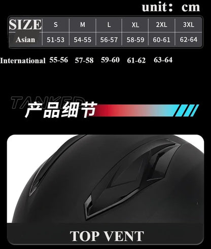 TANKED Motorcycle Helmet DOT ECE2206 Helmets Street Racing Capacete Pink Visor Double D Buckle Women Casco Moto S M  LCascos