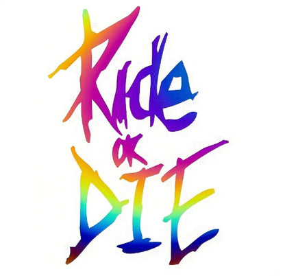 1PC/set Bike Frame Stickers Ride Or Die Top Tube Decals For MTB Bicycle Decorative Frame Bike Car Auto Motorcycle Accessories