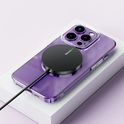Baseus 15W Magnetic Wireless Chargers Qi Qi2 Wireless Charger Fast Charging Pad for iPhone 17 16 15 14 Mini Phone Charger Quick