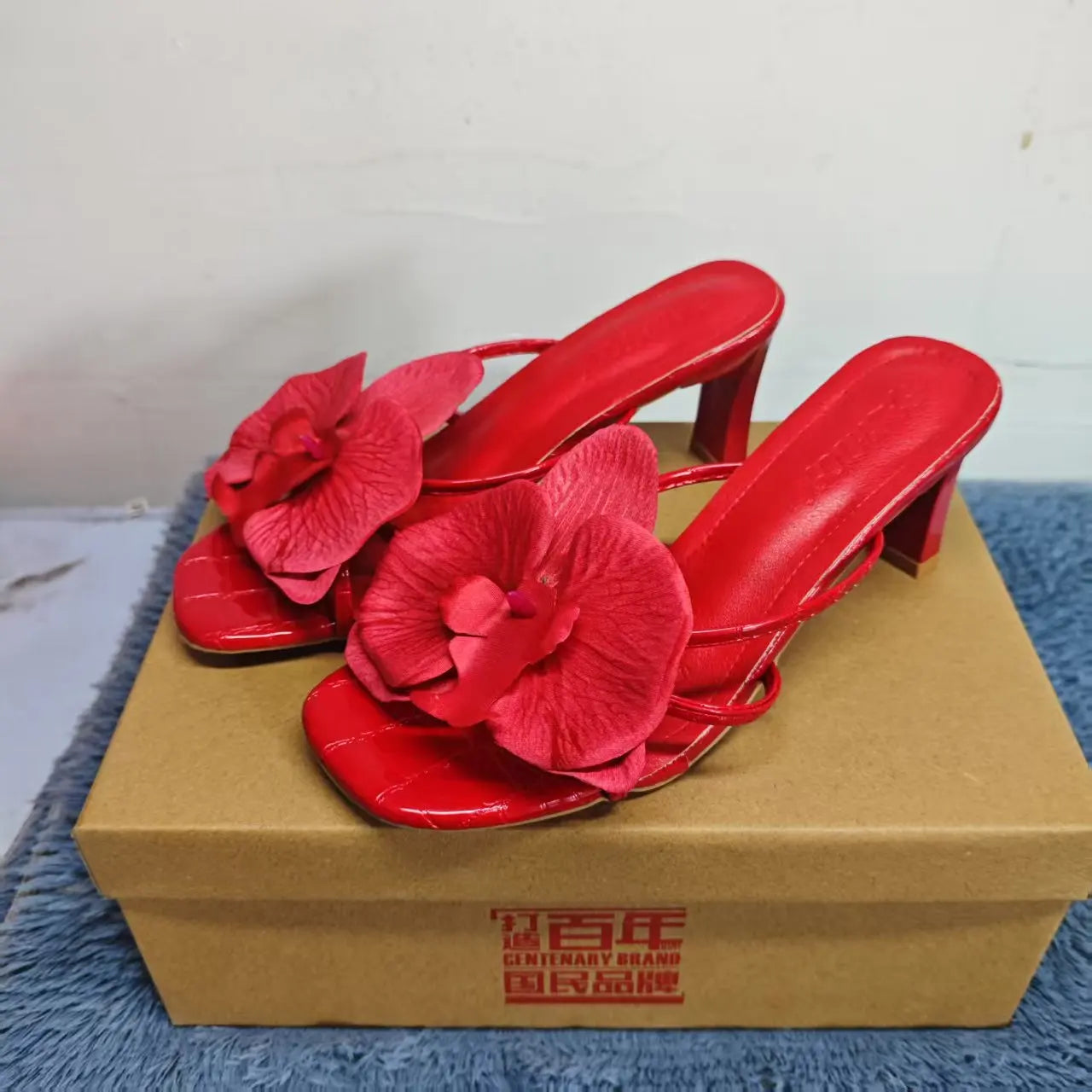 Slippers Women's shoes Heels Sandals Elegant Sexy Fashion New  Luxury Kawaii Designer Stripper shoes woman 2025 trend square toe