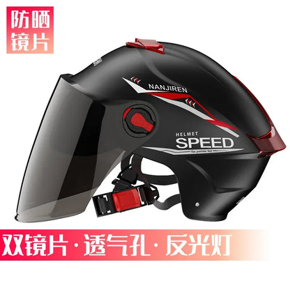 Summer Sun Protection Motocycle Helmet Universal Safety Half Helmet Windproof  Rainproof Electric Bicycle Comfortable