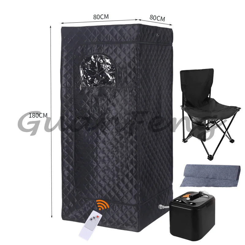 Sweat Steam Box, Home Full Body Sauna Box, Folding Portable Sweat Steam Room
