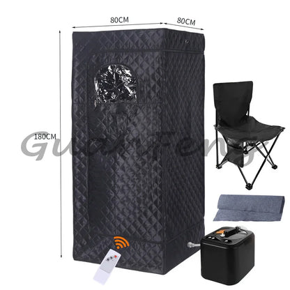 Sweat Steam Box, Home Full Body Sauna Box, Folding Portable Sweat Steam Room