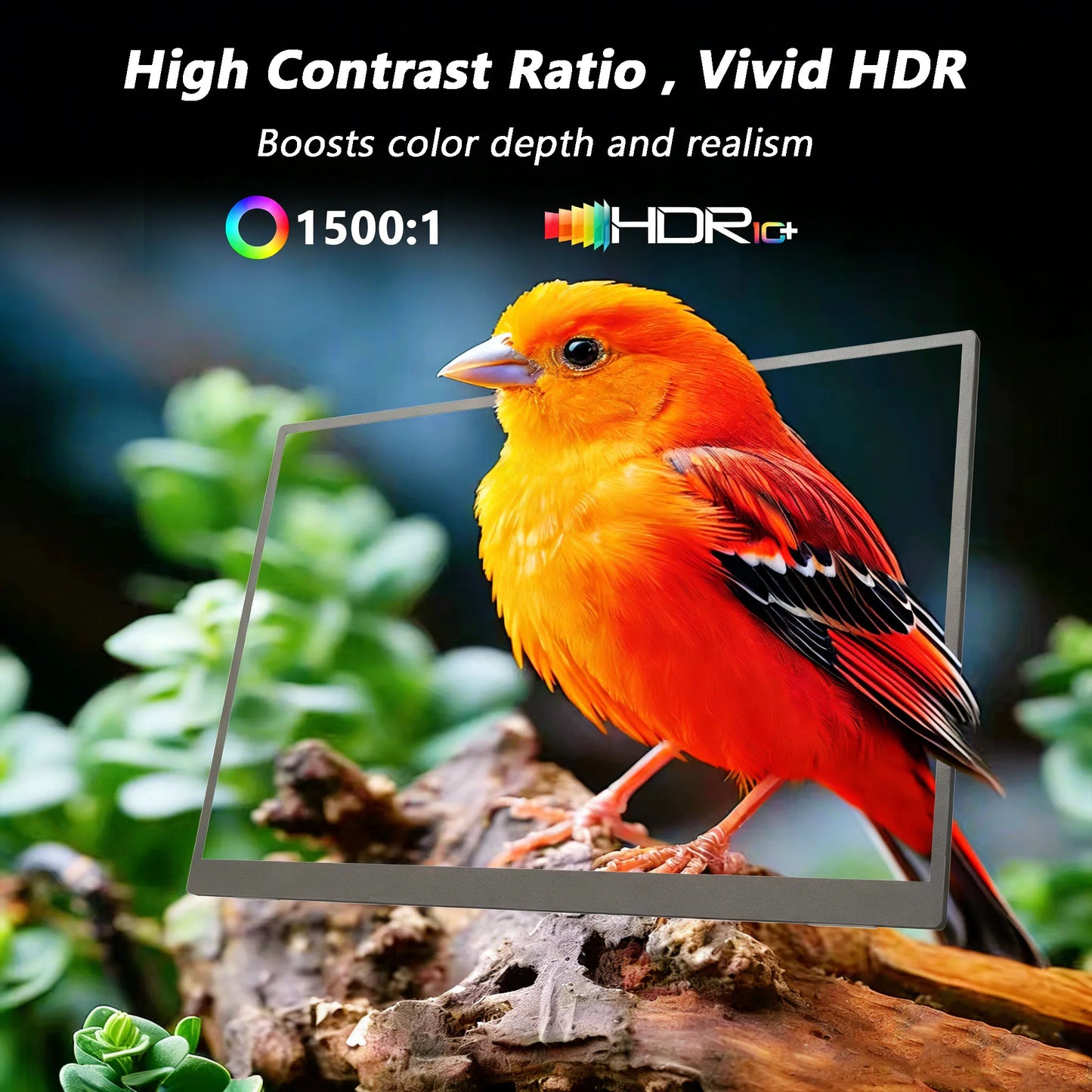 16" 4K Portable Monitor 3840x2400 16:10 UHD 1500:1 Contrast 100% DCI-P3 , External Second Screen for Laptop PC Phone PS5 Gaming