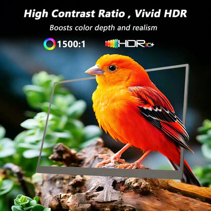 16" 4K Portable Monitor 3840x2400 16:10 UHD 1500:1 Contrast 100% DCI-P3 , External Second Screen for Laptop PC Phone PS5 Gaming