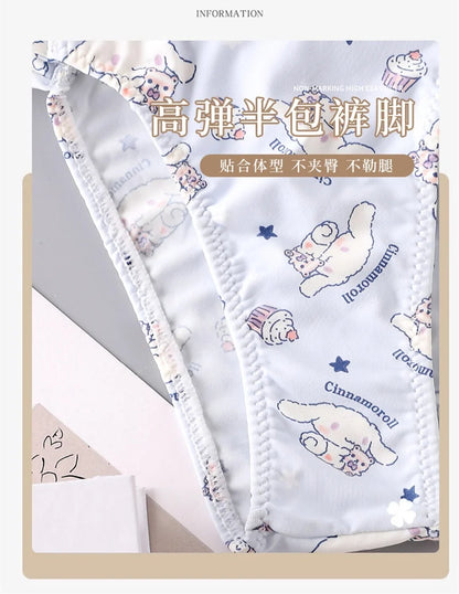 Sexy Thong Hello Kitty Panties Kawaii Cute Cartoon Underwear Women Ice Silk Briefs Girl Gift Underpants