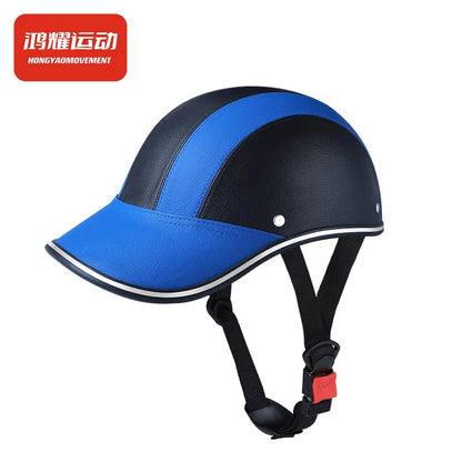 New Leepee For Cafe Racer Chopper Scooter Safety Hard Hat Half Face Vintage Summer Cap Motorcycle Half Helmet Baseball Cap Style