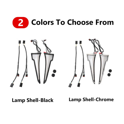 Upgrade Amber LED Front Turn Signal Lights DRL For Harley Touring CVO Street Glide Electra Glide 2023 2024 2025