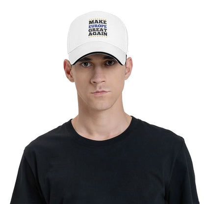 MEGA Make Europe Great Again Sun Baseball Cap Summer Women Men   Trucker Hat Breathable Stylish Hiking Fishing Baseball Caps