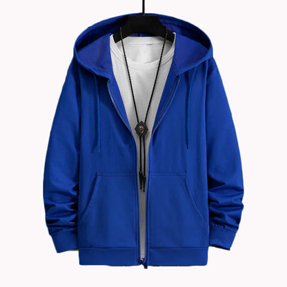 Women Solid Hoodies Coat Harajuku Basic Long Sleeve Spring Autumn Loose Zip Up Casual Oversized Sweatshirts Jacket with Pocket
