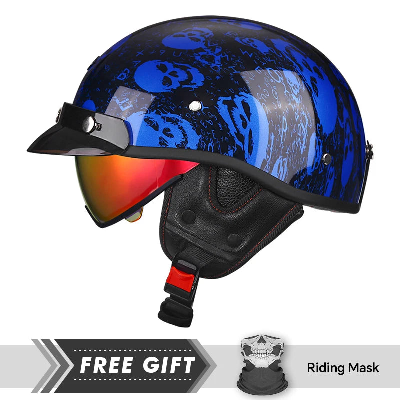 New Arrivals Retro Half Face Motorcycle Helmet DOT ECE Half Motorbike Helmets Men Women Unisex Low Profile Half Helm