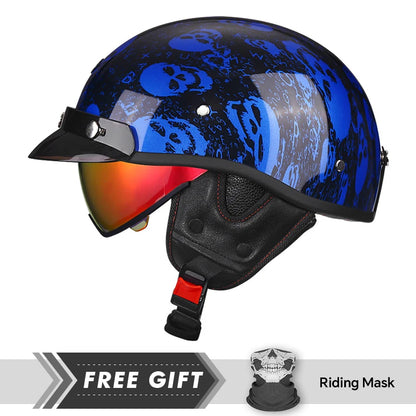 New Arrivals Retro Half Face Motorcycle Helmet DOT ECE Half Motorbike Helmets Men Women Unisex Low Profile Half Helm