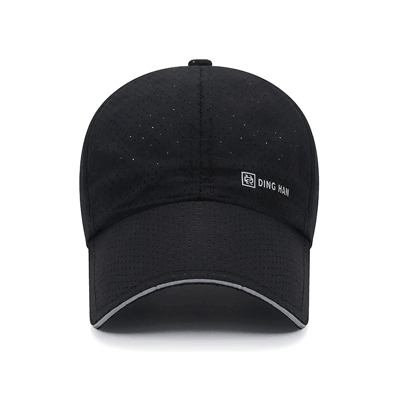 Extended Brim Summer Breathable Perforated Quick-Drying Adjustable Baseball Cap Sun Hat Trucker Caps Dad Hats