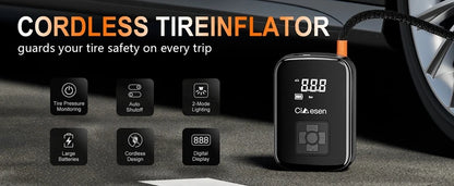 1pc Car Wireless Air Pump 150PSI Portable Electric Tire Inflation For Car Bicycle Motorcycle Air Compressor Inflator US Shipping