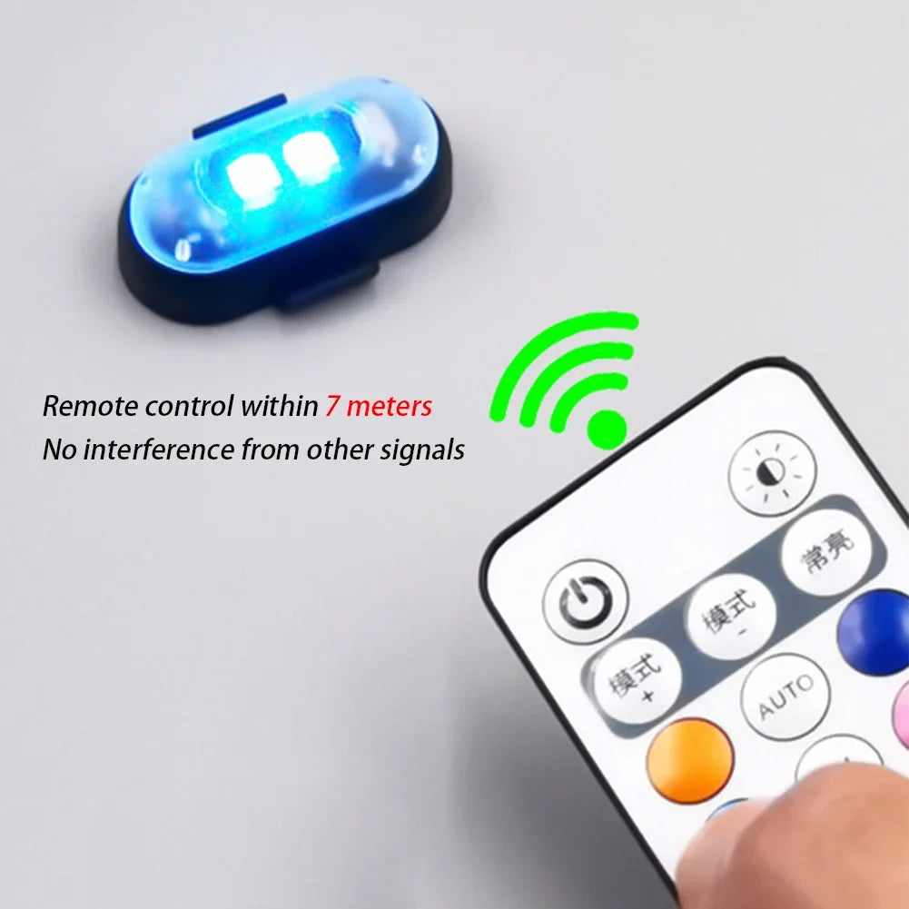 Wireless Car Atmosphere Light LED Strobe Lights Warning Lights RGB Led Aircraft Strobe Lights Car Motorcycle LED Lamp