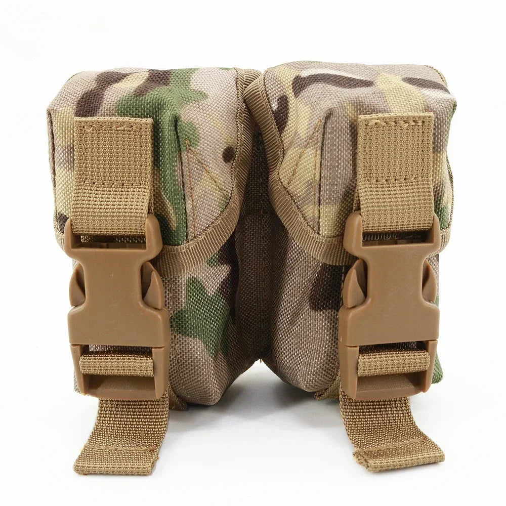 Tactical Pouch Double Frag Grenade Pack Molle EDC Tool Bag Accessory Pouch Shooting Hunting Airsoft Equipment Military Gear