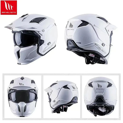 MT Street Fighter Motorcycle Helmet Detachable Combination Electroplated Gold Helmet ECE DOT Certification Full Face Casco Moto