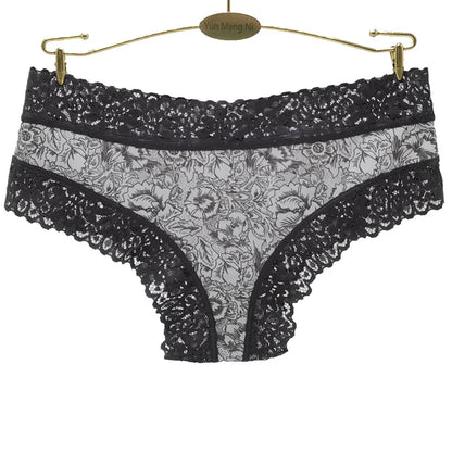 Sexy Lace Women Panties Cotton Underwear Girls Bow Briefs New Ladies Bikini 5 Pcs/set