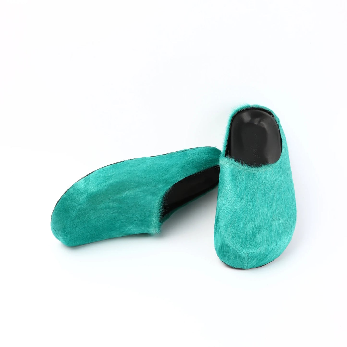 2026 Horsehair Italy Real Leather Slides fur Slippers Women Mule Runway Flats Thick Sole Leisure Luxury Designer Shoes