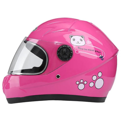 Children's helmets, child safety helmets electric vehicle helmets autumn winter boy and girls warm cartoon  helmets casco moto