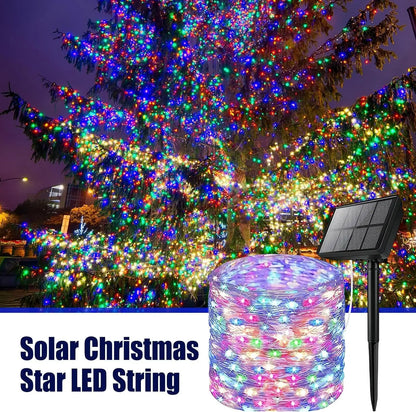 Solar Fairy String Lights Outdoor LED String Lights 8 Modes IP65 Waterproof for Christmas Garden Balcony Patio Tree Yard Decor