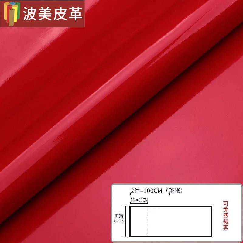 Pvc Patent Leather Fabric By The Meter for Jacket Skirt Bag Clothes Diy Sewing Cloth Waterproof Slightly Hard Wearable Glossy
