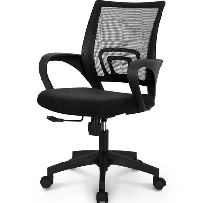 Office Desk Computer Chair Ergonomic Mesh Gaming Mid Back Seat with Comfy Lumbar Support Adjustable Height Swivel, Customized