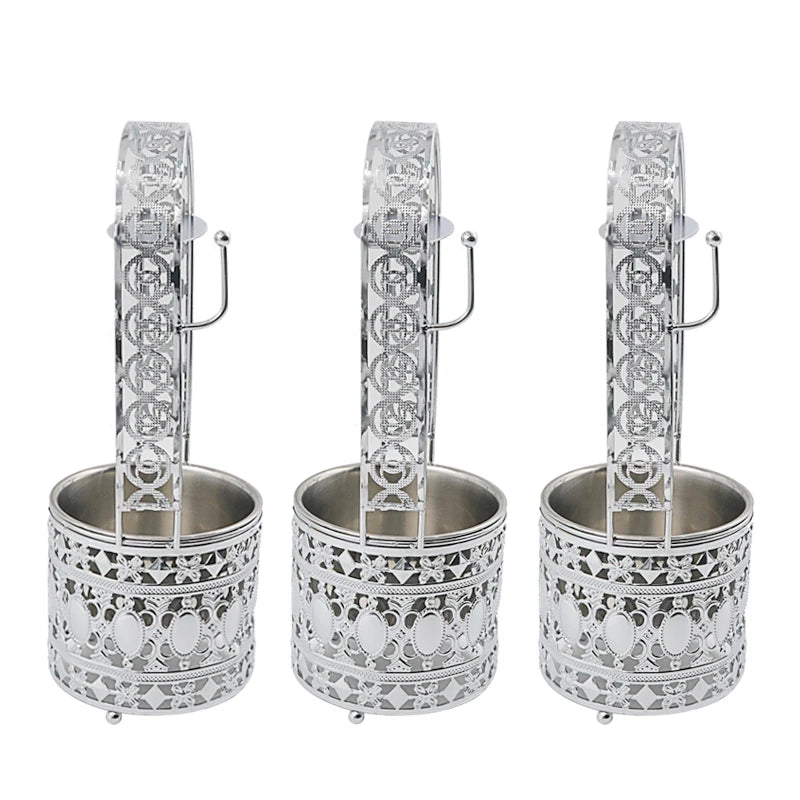 Silver Hookah Charcoal Holder Basket Stainless Steel Shisha Hookahs Shisha Carbon Basket for Hookah Chicha Narguile Accessories