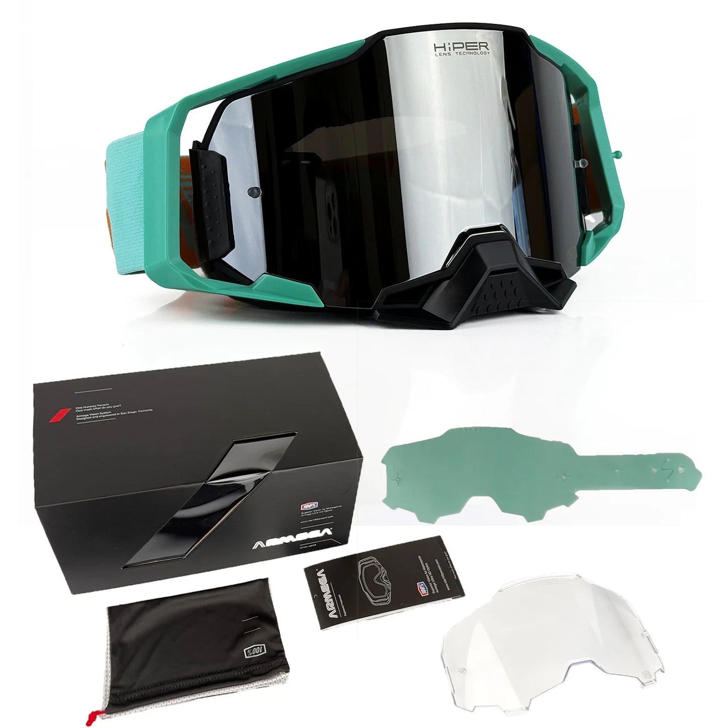 Professional Sports Goggles Windproof Dustproof Anti Fog for Motorcycle Cycling Skiing OTG Over The Glasses UV Protection Lens