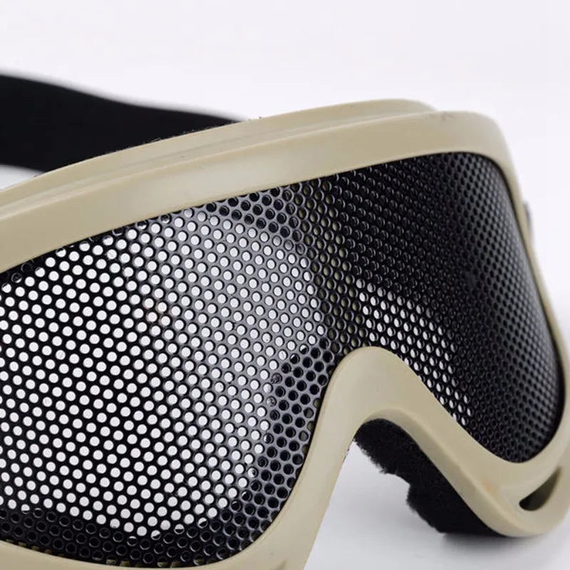 Outdoor Tactical Paintball Goggles Eyewear Iron Wire Mesh Motorcycle Mountaineering Glasses Safe Protection