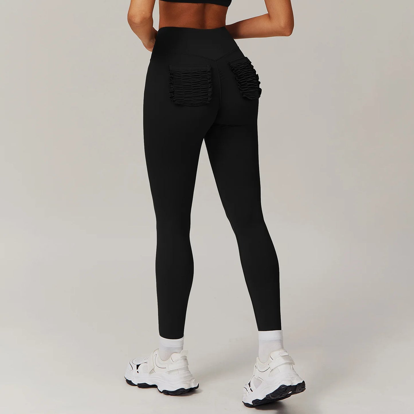 High Waist Hip Lift Naked Yoga Pants Running Fitness Wide Leg Flared Pants Casual Sports Pants Leggings Sport Women Fitness