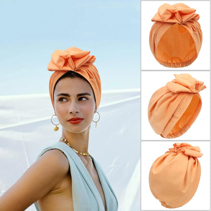Women Vintage Turban Hat Fashion Female Bandana Headband Women's Hair Cover Cap Ladies Head Wraps Muslim Headscarf Bonnet